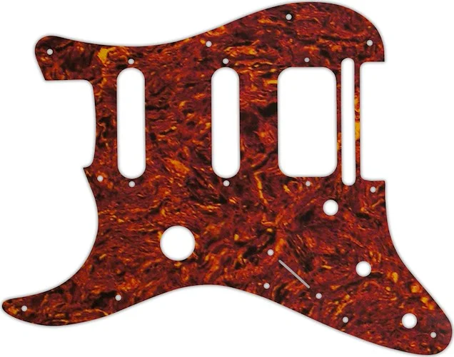 WD Custom Pickguard For Left Hand Fender Fishman TriplePlay Stratocaster HSS #05W Tortoise Shell/White