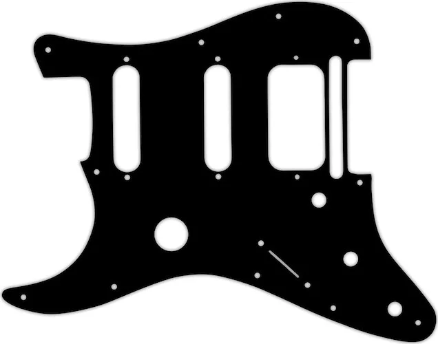 WD Custom Pickguard For Left Hand Fender Fishman TriplePlay Stratocaster HSS #09 Black/White/Black/White/Black
