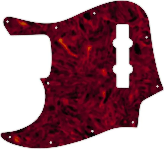 WD Custom Pickguard For Left Hand Fender Highway One Jazz Bass #05T Tortoise Shell Solid (Semi-Transparent)