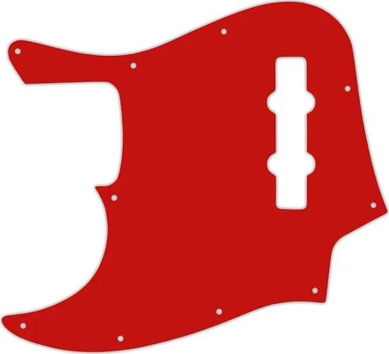 WD Custom Pickguard For Left Hand Fender Highway One Jazz Bass #07 Red/White/Red