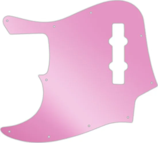 WD Custom Pickguard For Left Hand Fender Highway One Jazz Bass #10P Pink Mirror