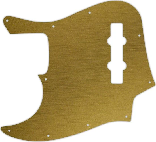WD Custom Pickguard For Left Hand Fender Highway One Jazz Bass #14 Simulated Brushed Gold/Black PVC