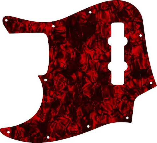 WD Custom Pickguard For Left Hand Fender Highway One Jazz Bass #28DRP Dark Red Pearl/Black/White/Black