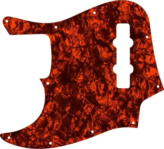 WD Custom Pickguard For Left Hand Fender Highway One Jazz Bass #28OP Orange Pearl/Black/White/Black