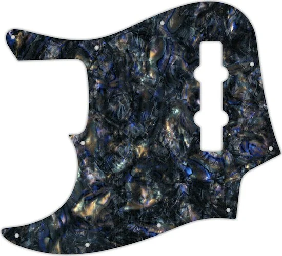 WD Custom Pickguard For Left Hand Fender Highway One Jazz Bass #35 Black Abalone
