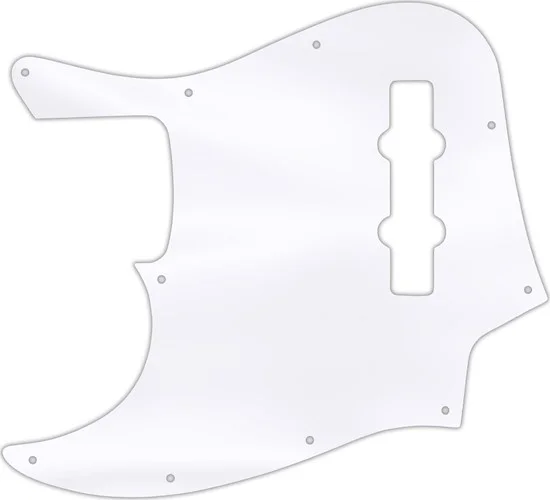 WD Custom Pickguard For Left Hand Fender Highway One Jazz Bass #45T Clear Acrylic Thin