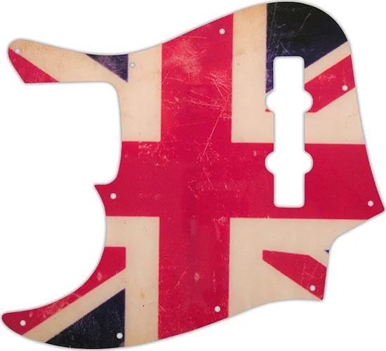 WD Custom Pickguard For Left Hand Fender Highway One Jazz Bass #G04 British Flag Relic Graphic