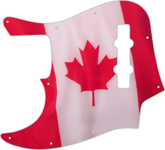 WD Custom Pickguard For Left Hand Fender Highway One Jazz Bass #G11 Canadian Flag Graphic
