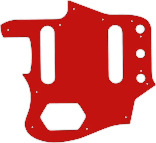 WD Custom Pickguard For Left Hand Fender Johnny Marr Signature Series Jaguar #07 Red/White/Red