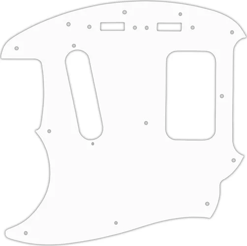 WD Custom Pickguard For Left Hand Fender Kurt Cobain Mustang #02T White Thin