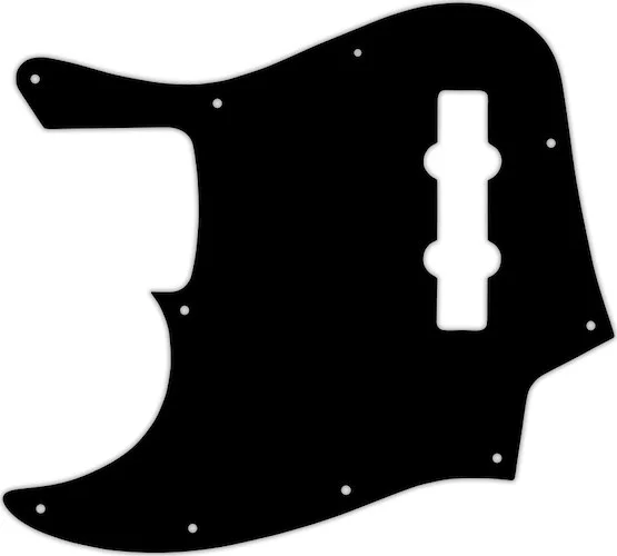 WD Custom Pickguard For Left Hand Fender Made In Mexico Jazz Bass #01T Black Thin