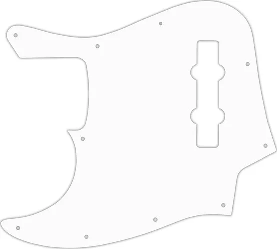 WD Custom Pickguard For Left Hand Fender Made In Mexico Jazz Bass #02T White Thin