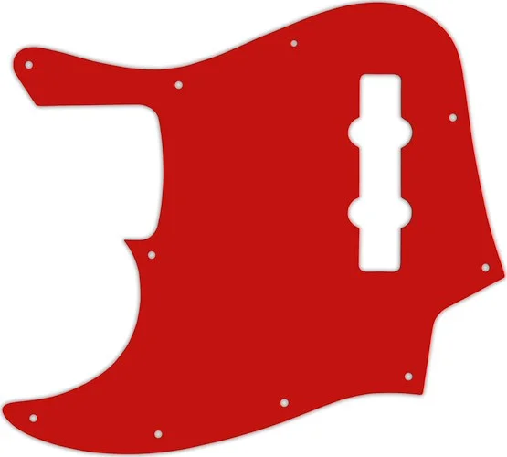 WD Custom Pickguard For Left Hand Fender Made In Mexico Jazz Bass #07S Red Solid