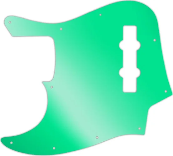 WD Custom Pickguard For Left Hand Fender Made In Mexico Jazz Bass #10GR Green Mirror