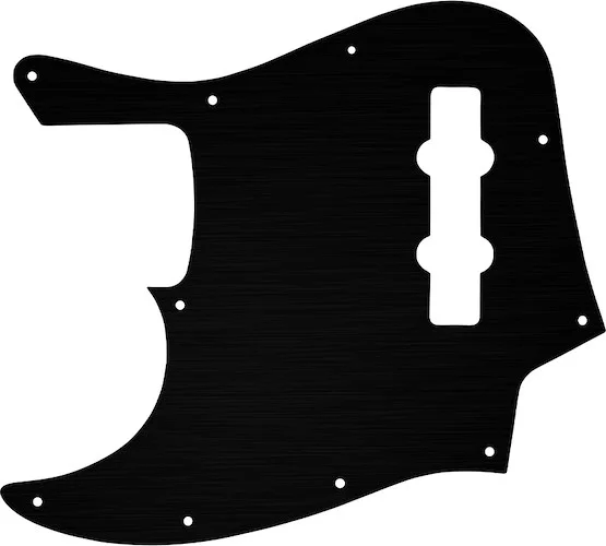 WD Custom Pickguard For Left Hand Fender Made In Mexico Jazz Bass #27T Simulated Black Anodized Thin