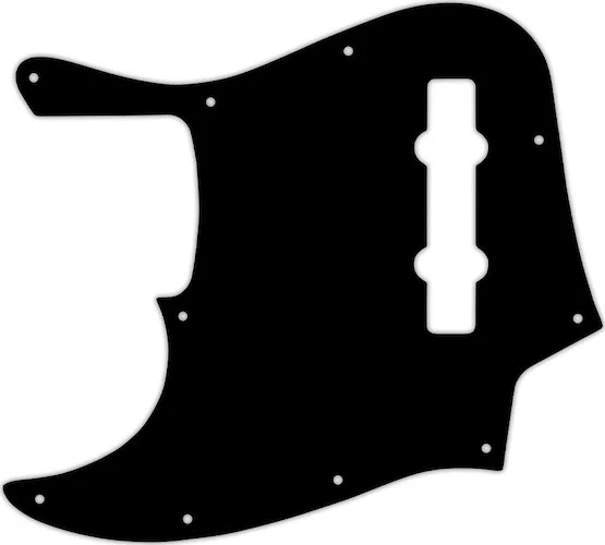 WD Custom Pickguard For Left Hand Fender Made In Mexico 5 String Jazz Bass #01T Black Thin