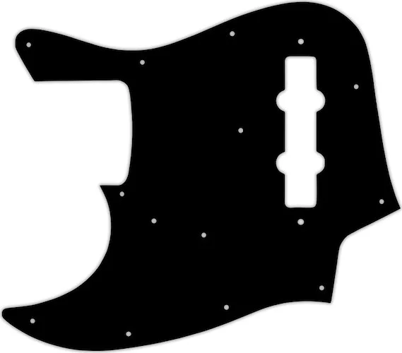 WD Custom Pickguard For Left Hand Fender Made In Japan Jazz Bass #01T Black Thin