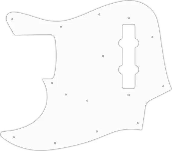 WD Custom Pickguard For Left Hand Fender Made In Japan Jazz Bass #02 White