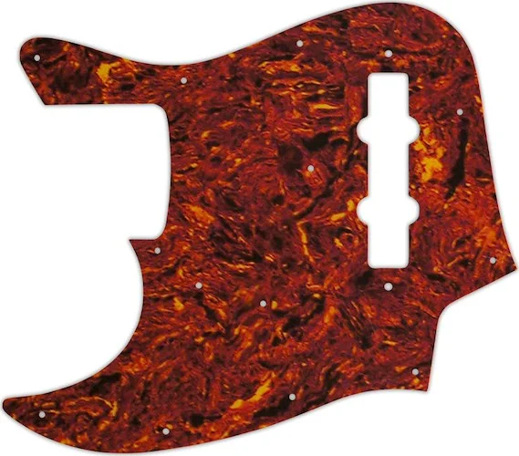 WD Custom Pickguard For Left Hand Fender Made In Japan Jazz Bass #05W Tortoise Shell/White