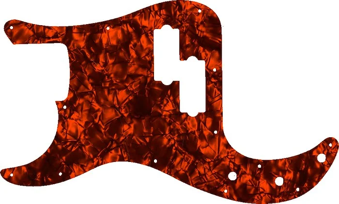 WD Custom Pickguard For Left Hand Fender Made In Mexico Standard Precision Bass #28OP Orange Pearl/Black/White/Black