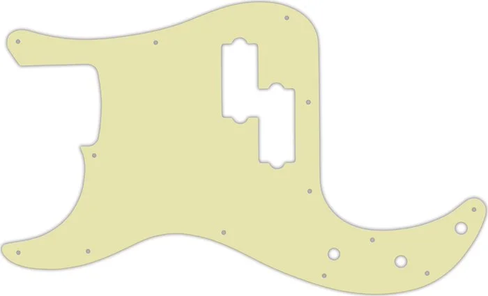 WD Custom Pickguard For Left Hand Fender Made In Mexico Standard Precision Bass #34 Mint Green 3 Ply