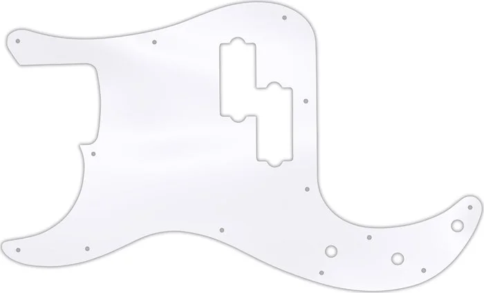 WD Custom Pickguard For Left Hand Fender Made In Mexico Standard Precision Bass #45 Clear Acrylic