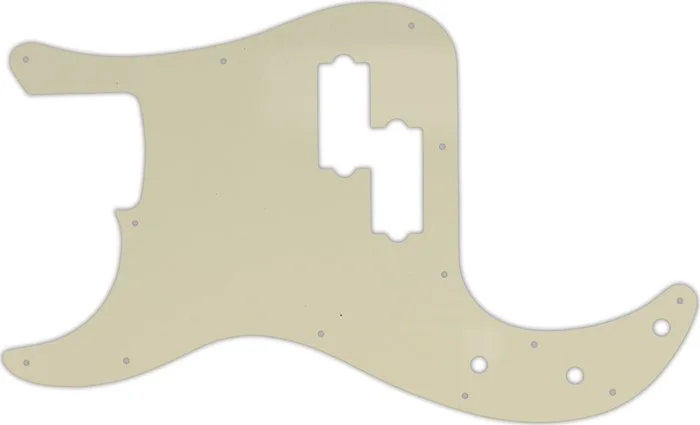WD Custom Pickguard For Left Hand Fender Made In Mexico Standard Precision Bass #55S Parchment Solid