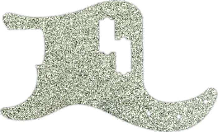 WD Custom Pickguard For Left Hand Fender Made In Mexico Standard Precision Bass #60SS Silver Sparkle 
