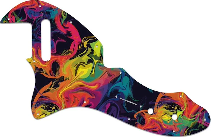 WD Custom Pickguard For Left Hand Fender Made In Mexico '69 Telecaster Thinline Reissue #GP01 Rainbow Paint Swirl Graphic
