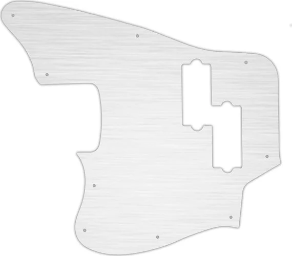 WD Custom Pickguard For Left Hand Fender Modern Player Jaguar Bass #13 Simulated Brushed Silver/Black PVC