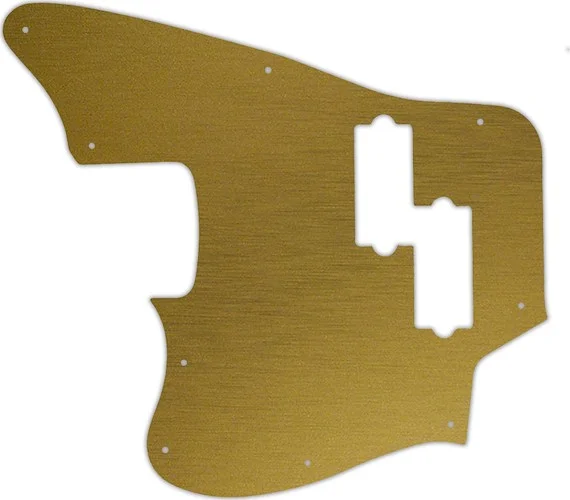WD Custom Pickguard For Left Hand Fender Modern Player Jaguar Bass #14 Simulated Brushed Gold/Black PVC
