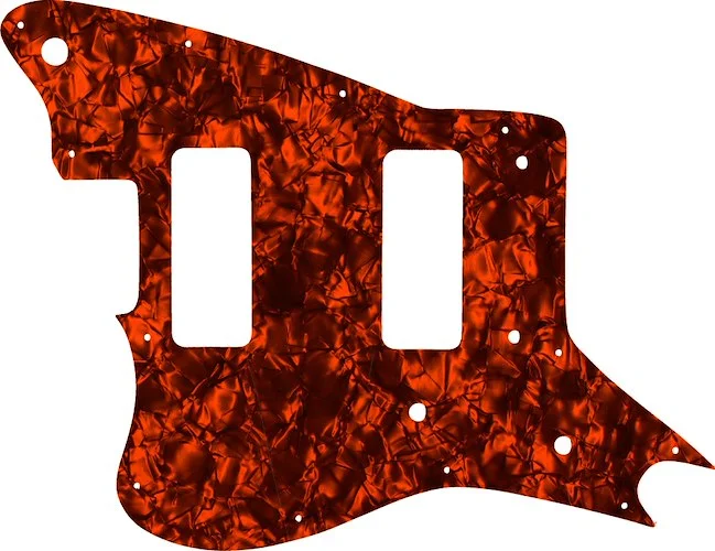 WD Custom Pickguard For Left Hand Fender Modern Player Jaguar - Custom Designed #28OP Orange Pearl/Black/White/Black