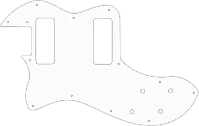 WD Custom Pickguard For Left Hand Fender Modern Player Telecaster Thinline Deluxe #02M White Matte