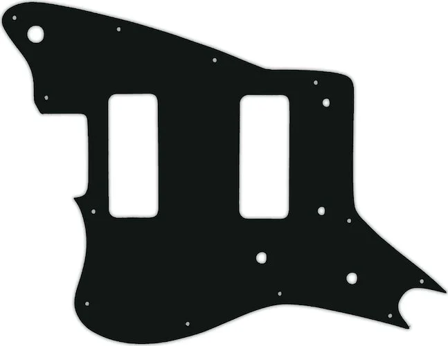 WD Custom Pickguard For Left Hand Fender Modern Player Jaguar - Custom Designed #01A Black Acrylic