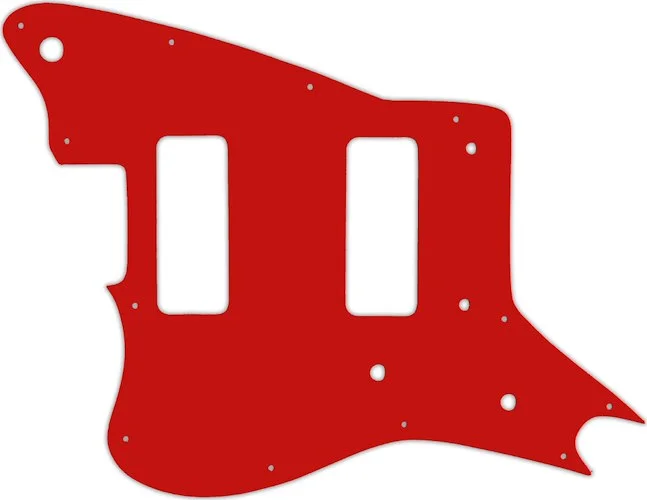 WD Custom Pickguard For Left Hand Fender Modern Player Jaguar - Custom Designed #07 Red/White/Red