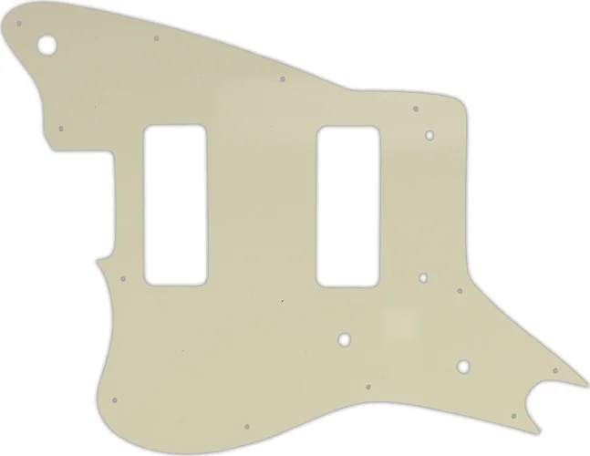 WD Custom Pickguard For Left Hand Fender Modern Player Jaguar - Custom Designed #55 Parchment 3 Ply