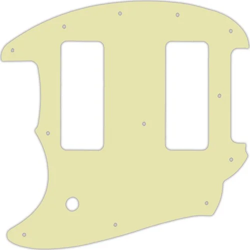 WD Custom Pickguard For Left Hand Fender OffSet Series Mustang #34 Mint Green 3 Ply