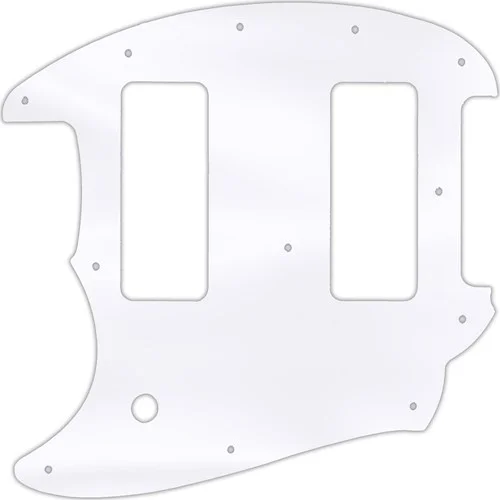 WD Custom Pickguard For Left Hand Fender OffSet Series Mustang #45T Clear Acrylic Thin