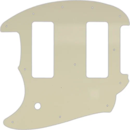 WD Custom Pickguard For Left Hand Fender OffSet Series Mustang #55 Parchment 3 Ply