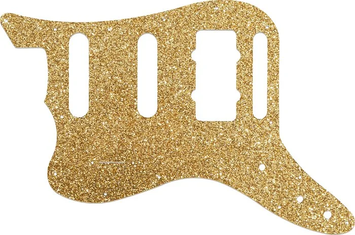 WD Custom Pickguard For Left Hand Fender Pawn Shop Bass VI #60RGS Rose Gold Sparkle 