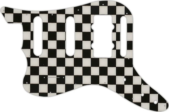 WD Custom Pickguard For Left Hand Fender Pawn Shop Bass VI #CK01 Checkerboard Graphic