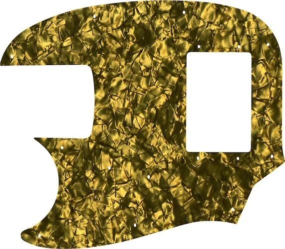 WD Custom Pickguard For Left Hand Fender Pawn Shop Mustang Bass #28GD Gold Pearl/Black/White/Black