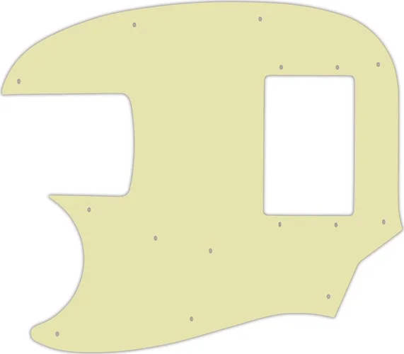 WD Custom Pickguard For Left Hand Fender Pawn Shop Mustang Bass #34 Mint Green 3 Ply