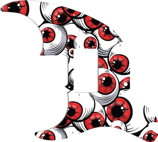 WD Custom Pickguard For Left Hand Fender Pawn Shop '72 #GHA01 Red Eye Graphic