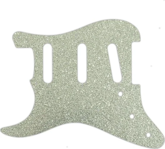 WD Custom Pickguard For Left Hand Fender Pre-CBS 8 Hole, Eric Johnson Signature, Eric Clapton Signature, Or Stevie Ray Vaughan Signature Stratocaster #60SS Silver Sparkle 