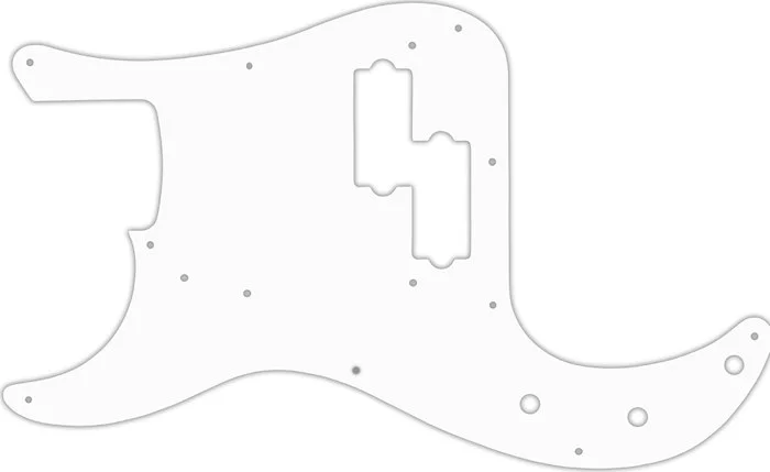 WD Custom Pickguard For Left Hand Fender Road Worn 50's Precision Bass #02M White Matte