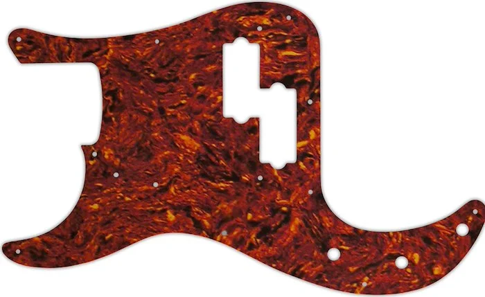 WD Custom Pickguard For Left Hand Fender Road Worn 50's Precision Bass #05P Tortoise Shell/Parchment