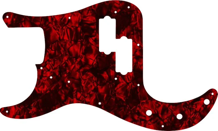 WD Custom Pickguard For Left Hand Fender Road Worn 50's Precision Bass #28DRP Dark Red Pearl/Black/White/Black