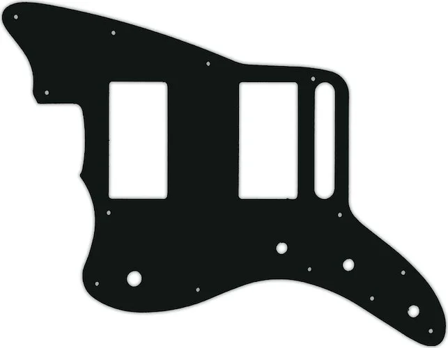 WD Custom Pickguard For Left Hand Fender Special Edition Blacktop Jazzmaster HH #01A Black Acrylic