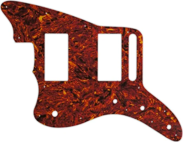 WD Custom Pickguard For Left Hand Fender Special Edition Blacktop Jazzmaster HH #05P Tortoise Shell/Parchment